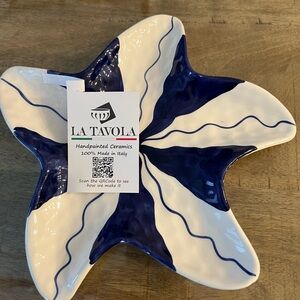 La Tavola handpainted ceramic starfish plate